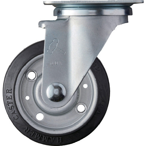 ハンマー　特殊鋼板製　自在　ゴムＢ車１００ｍｍ　  420YS-RBB100  HAMMER CASTER