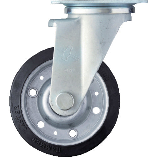 ハンマー　特殊鋼板製　自在　ゴムＢ車１２５ｍｍ　  420YS-RBB125  HAMMER CASTER