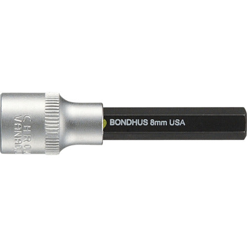 BONDHUS Pro-Hold Hex Socket Bit (ความยาวบิต 50 มม.) 3/8 ขนาดเส้นผ่าศูนย์กลาง 9 มม. 43274 BONDHUS