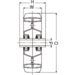 画像をギャラリービューアに読み込む, ハンマー　１００ｍｍ　ゴムＢ車輪　  435S-RBB100  HAMMER CASTER
