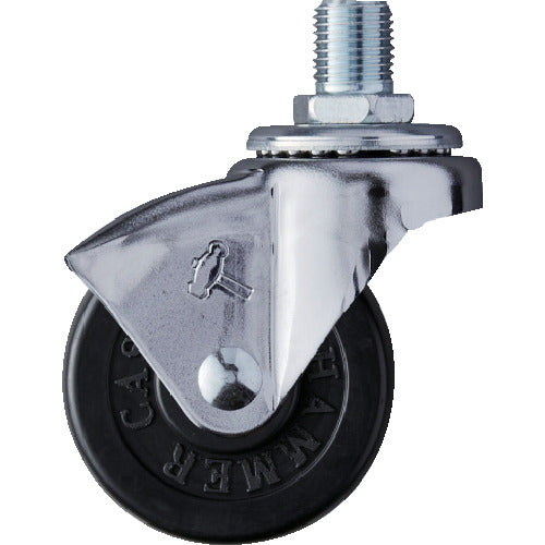 ハンマー　ねじ込み旋回式ゴム車輪５０ｍｍ　Ｍ１２　  450A-30R50  HAMMER CASTER