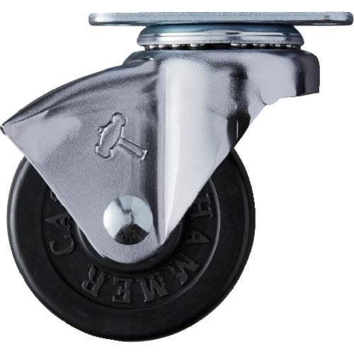 ハンマー　プレート式旋回式ゴムキャスター　５０ｍｍ　  450P-R50  HAMMER CASTER