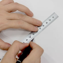 Load image into gallery viewer, PLUS 47741) Stainless steel ruler 15cm x 0.5mm thick, silver 47741 PLUS
