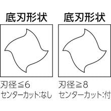 画像をギャラリービューアに読み込む, 京セラ　超硬スクエアエンドミル　４枚刃ソリッドエンドミル　刃先強化型　４ＦＥＫＭ　刃径３．５ｍｍ　刃長１０ｍｍ　全長５０ｍｍ　シャンク径６ｍｍ　  TEA04635  KYOCERA
