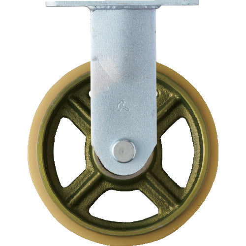 ハンマー　重荷重用固定式ウレタン車輪（イモノホイール・ラジアルボールベアリング）２００ｍｍ　  500HPR-CU200  HAMMER CASTER