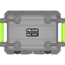 Load image into gallery viewer, PELICAN 50QT Elite Cooler Dark Grey X Green 50Q-1-DKGRYEGRN PELICAN
