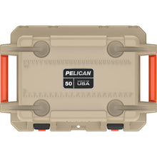 Load image into gallery viewer, PELICAN 50QT Elite Cooler Tan X Orange 50Q-2-TANORG PELICAN
