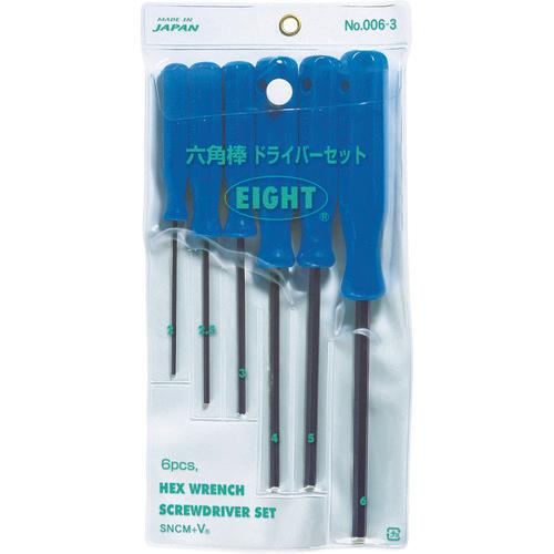 Tám tuốc nơ vít lục EIGHT với bộ túi nhựa vinyl