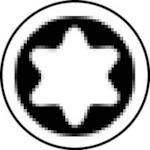 将图像导入到图库查看器中Wera 867/1 IM P Dark Canyon冲击梅花批头 TX30
