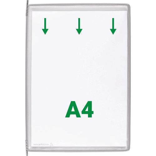 ｔａｒｉｆｏｌｄ　掲示ファイルスタンド用ポケット　Ａ４Ｘ１０枚入り　グレー