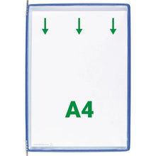 画像をギャラリービューアに読み込む, ｔａｒｉｆｏｌｄ　掲示ファイルスタンド用ポケット　Ａ４Ｘ１０枚入り　ブルー
