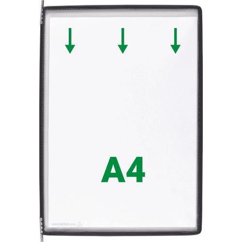 ｔａｒｉｆｏｌｄ　掲示ファイルスタンド用ポケット　Ａ４Ｘ１０枚入り　ブラック