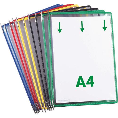 ｔａｒｉｆｏｌｄ　掲示ファイルスタンド用ポケット　Ａ４Ｘ１０枚入り　色混合