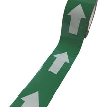 将图像导入到图库查看器中SAFERUN耐磨标志胶带 75mm x 22m 箭头绿色白色
