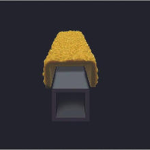 画像をギャラリービューアに読み込む, セーフガード　はしご用滑り止めカバー　２０×２０×４０５ｍｍ　角型　黄
