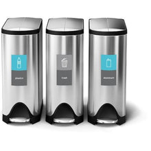 Tải hình ảnh vào trình xem thư viện, Bước bướm tách simplehuman có thể 40L bạc

