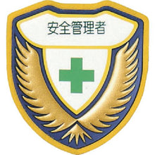 画像をギャラリービューアに読み込む, 緑十字　立体ワッペン（胸章）　安全管理者　胸Ｄ　７３×６７ｍｍ

