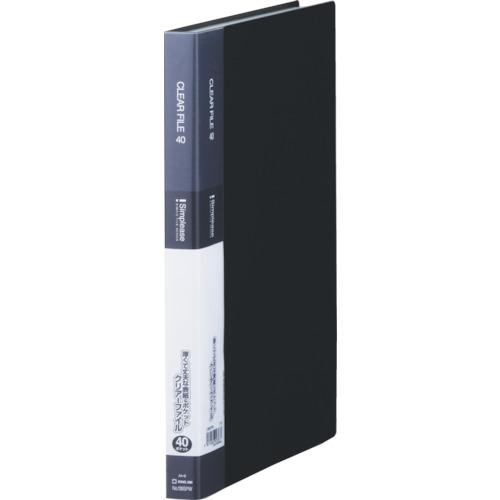 KING JIM Simples ไฟล์ใส 40P สีดำ