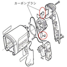 画像をギャラリービューアに読み込む, ボッシュ　カーボンブラシセット　（１組（ＰＫ）＝２個入）
