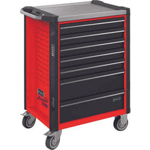 Load image into gallery viewer, HAZET tool wagon 7 steps stainless steel top red
