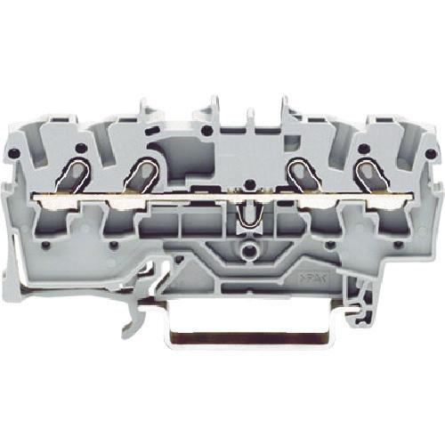 WAGO ขั้วต่อสายไฟชนิดสปริง 2001 series สำหรับระบบ 4 สาย สีเทา