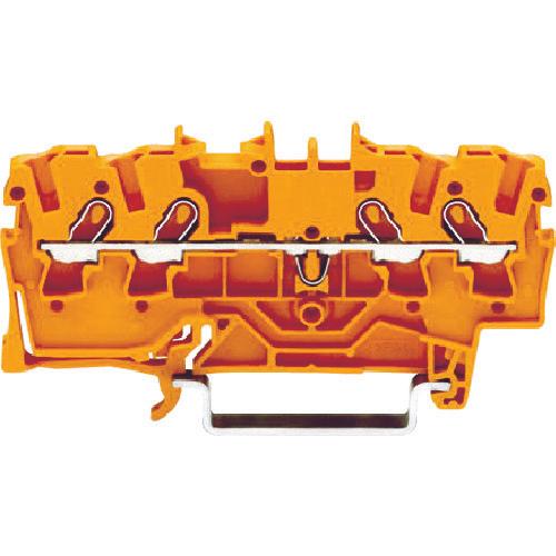 ขั้วต่อเทอร์มินัลบล็อกชนิดสปริง WAGO สำหรับปี 2001 ระบบ 4 สาย สีส้ม