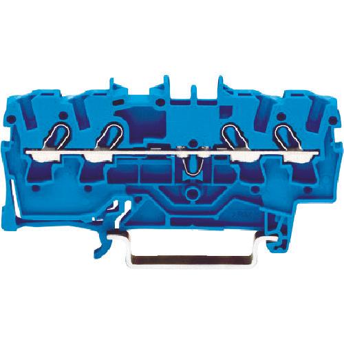 WAGO spring type relay terminal block for 2002 series 4-wire system blue