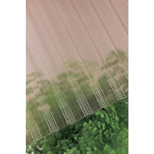 TAKIRON Glass Net Reinforced Corrugated Sheet 32 Waves 6 Feet 800 Brown Smoke