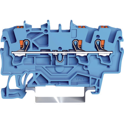 WAGO push-button operation type spring-loaded junction terminal block 2201 series for 3-wire system