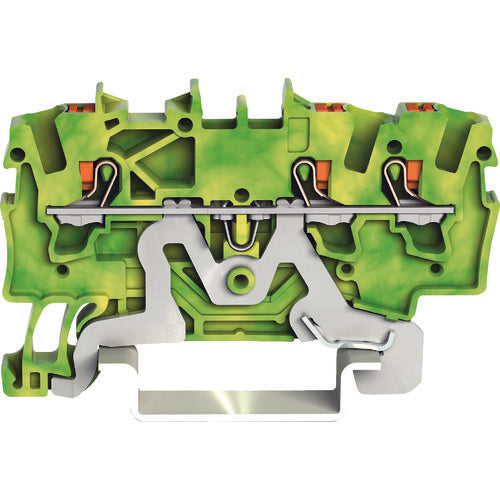 ＷＡＧＯ　プッシュボタン操作タイプ　スプリング式アース端子台２２０１シリーズ３線式用