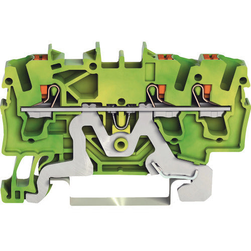 WAGO push button operation type spring type earth terminal block 2202 series for 3 wire system