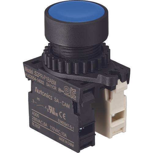 Công tắc nút nhấn TRUSCO Φ25 1a-1b xanh dương