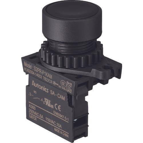 สวิตช์ปุ่มกด TRUSCO Φ25 1a สีดำ