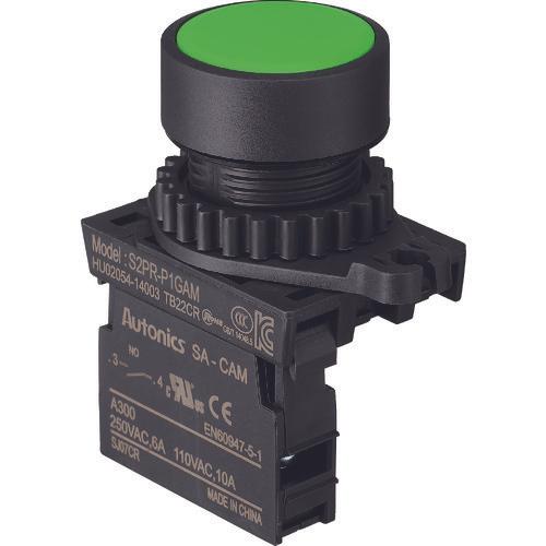 Công tắc nút nhấn TRUSCO Φ25 1a xanh lá