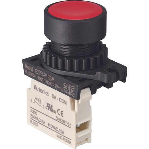 สวิตช์ปุ่มกด TRUSCO Φ25 1b สีแดง