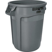 Load image into gallery viewer, Rubbermaid Round Brute Container with Slit 121.1L Gray
