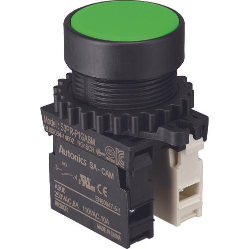 Công tắc nút nhấn TRUSCO Φ30 1a-1b xanh lá