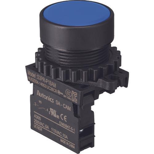 Công tắc nút nhấn TRUSCO Φ30 1a xanh dương