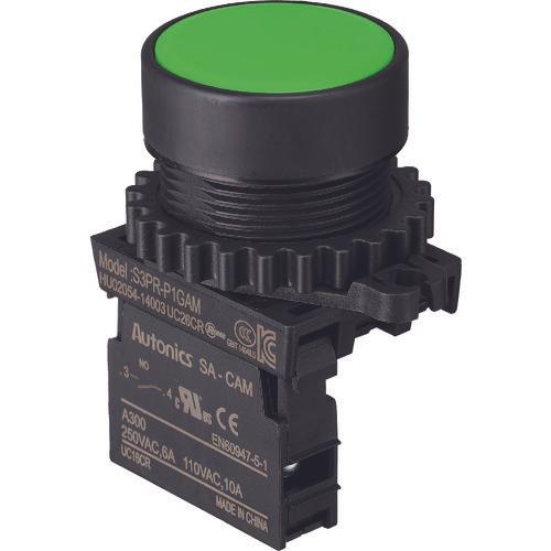 Công tắc nút nhấn TRUSCO Φ30 1a Xanh lục