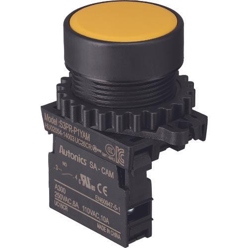 Công tắc nút nhấn TRUSCO Φ30 1a màu vàng