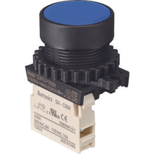 Tải hình ảnh vào trình xem thư viện, Công tắc nút nhấn TRUSCO Φ30 1b xanh dương
