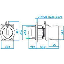 Tải hình ảnh vào trình xem thư viện, Công tắc chọn TRUSCO Φ30 90° 2 rãnh 2a màu trắng
