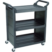 Tải hình ảnh vào trình xem thư viện, Xe đẩy tiện ích Rubbermaid có tấm cuối màu đen
