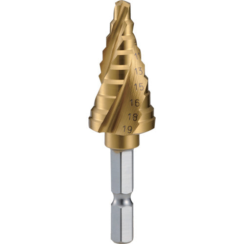 Máy khoan bước trục lục giác TRUSCO Lớp phủ titan 3 me 5-19mm