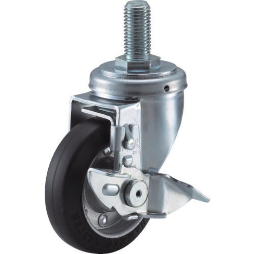 ハンマー　ねじ込み式　旋回式ゴム車輪　１２５ｍｍ　ストッパー付