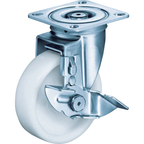 ハンマー　旋回式ナイロン車輪　１２５ｍｍ　ストッパー付