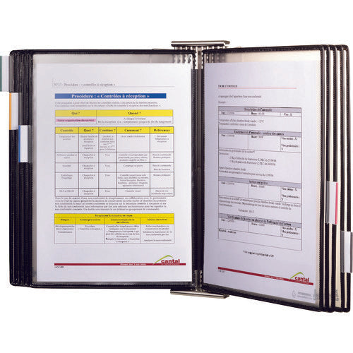 แฟ้มใส่แฟ้มป้องกันแบคทีเรียสำหรับลงประกาศ tarifold (สแตนเลส) แบบติดผนัง A4 x 10