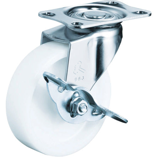 ハンマー　Ｅシリーズ旋回式ナイロン車輪　６５ｍｍ　ストッパー付