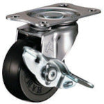ハンマー　Ｅシリーズ旋回式ゴム車輪　４０ｍｍ　ストッパー付