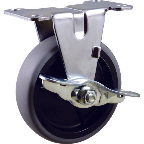 Bánh xe đàn hồi cố định dòng HAMMER CASTER E (bánh xe PP) 100mm có nút chặn